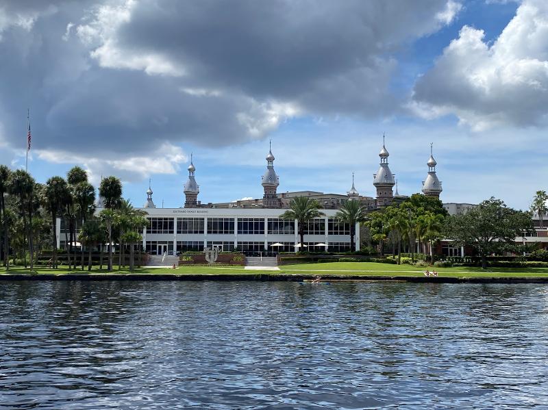 View of University of Tampa looking west across the river.